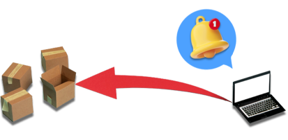 Real-time stock alert interface of D'Lume Biz inventory management software